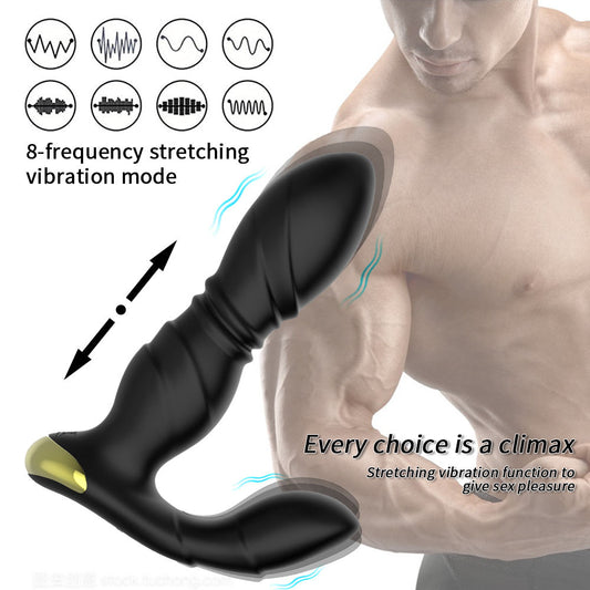 Wireless-Anal-Vibrator-Butt-Plug-Sex-Thrusting-Dildo-Male-Prostate-Massage