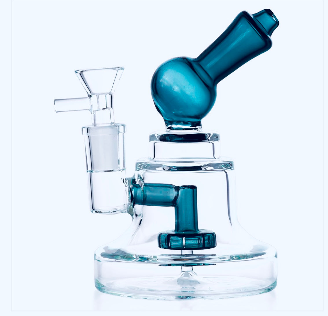 6" Bubble Spout Showerhead Perc Bong