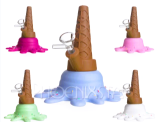 Phoenix Star 5.3 Inch Silicone  Ice Cream Cone Pipe