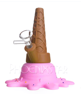 Phoenix Star 5.3 Inch Silicone  Ice Cream Cone Pipe